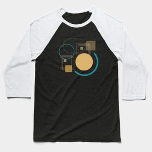 Geometric beige abstract golden mid century Baseball T-Shirt